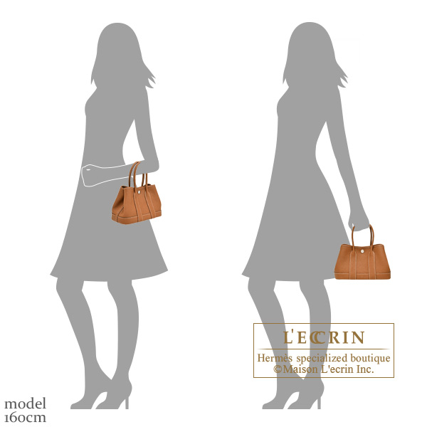 Hermes Neo Garden bag 23 Gold Negonda leather Silver hardware