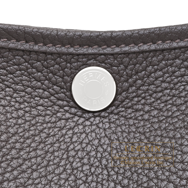 Hermes Garden Party bag 30/TPM Bai brun Negonda leather Silver hardware