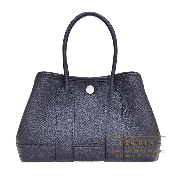 Hermes　Neo Garden bag 23　Blue nuit　Togo leather　Silver hardware
