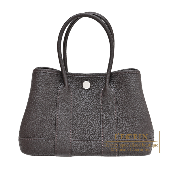 Hermes Neo Garden bag 23 Bai brun Negonda leather Silver hardware