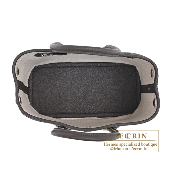 Hermes Neo Garden bag 23 Bai brun Negonda leather Silver hardware