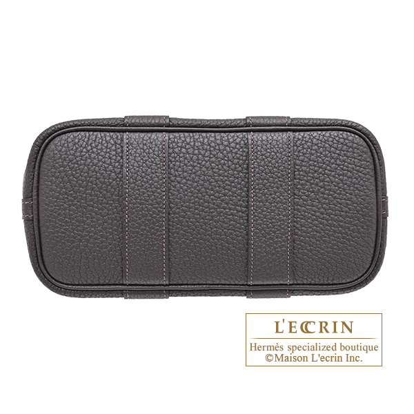 Hermes Neo Garden bag 23 Bai brun Negonda leather Silver hardware