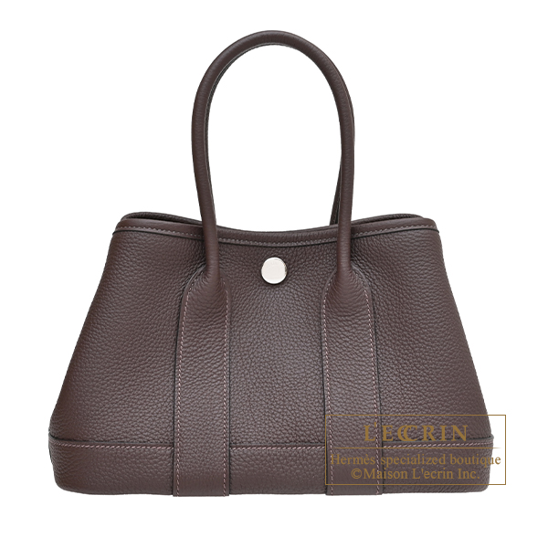 Hermes　Neo Garden bag 23　Chocolat　Togo leather　Silver hardware