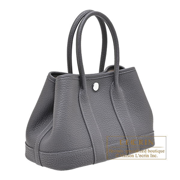Hermes Neo Garden bag 23 Ardoise Negonda leather Silver hardware
