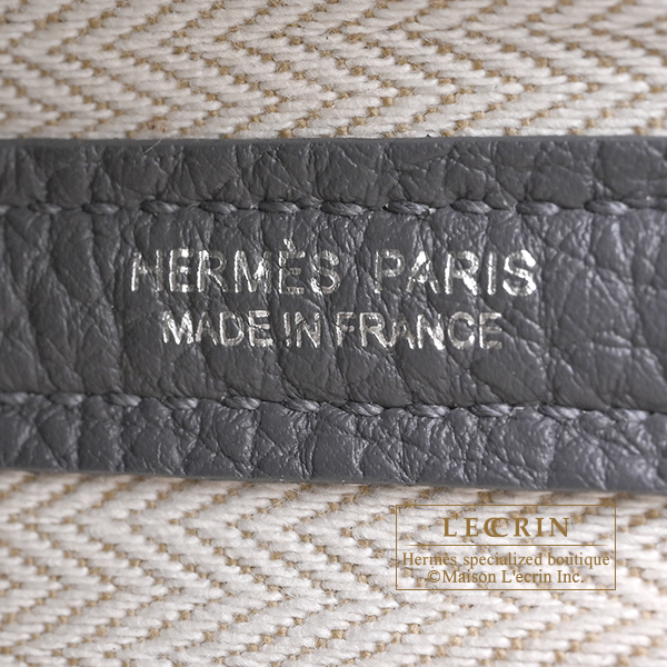Hermes Neo Garden bag 23 Ardoise Negonda leather Silver hardware