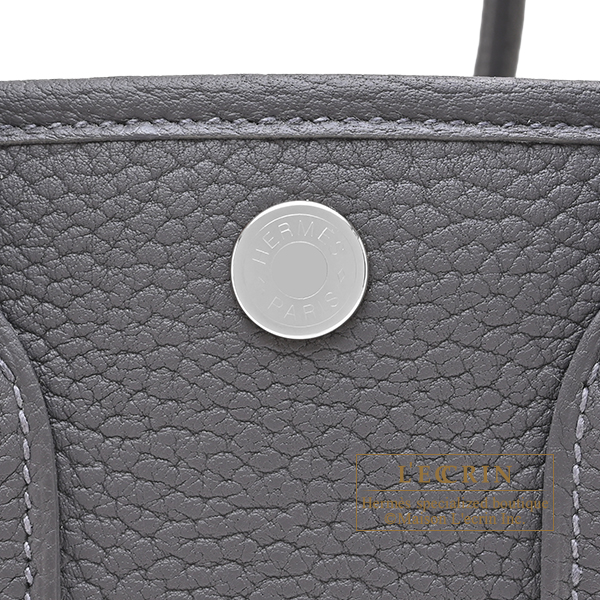Hermes Neo Garden bag 23 Ardoise Negonda leather Silver hardware