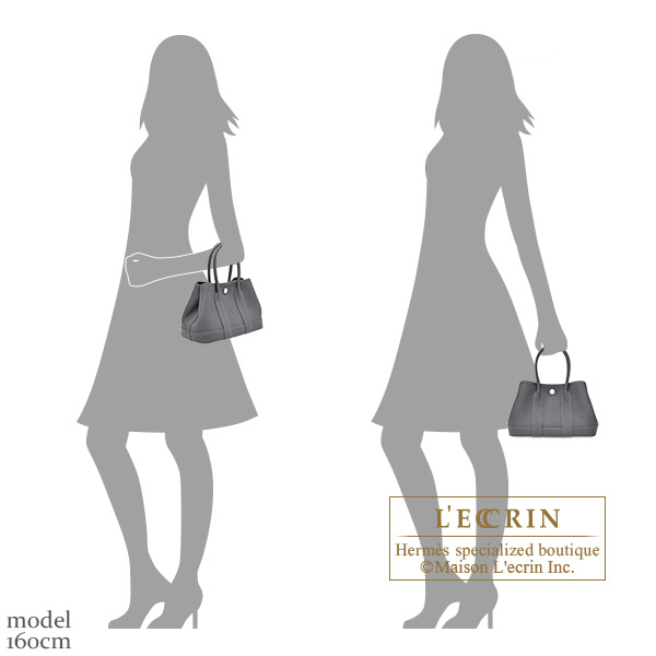 Hermes Neo Garden bag 23 Ardoise Negonda leather Silver hardware