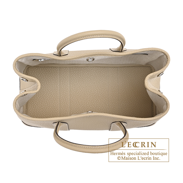 Hermes Garden Party bag 30/TPM Trench Negonda leather Silver hardware