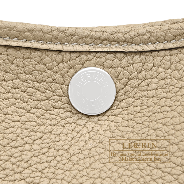 Hermes Garden Party bag 30/TPM Trench Negonda leather Silver hardware