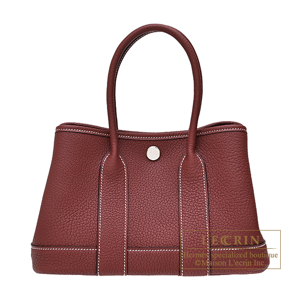 Hermes　Neo Garden bag 23　Rouge H　Negonda leather　Silver hardware