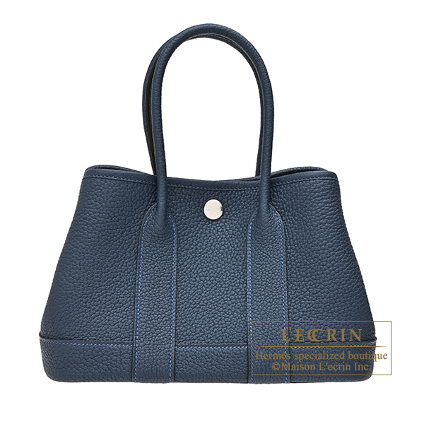 Hermes　Neo Garden bag 23　Blue de presse　Negonda leather　Silver hardware