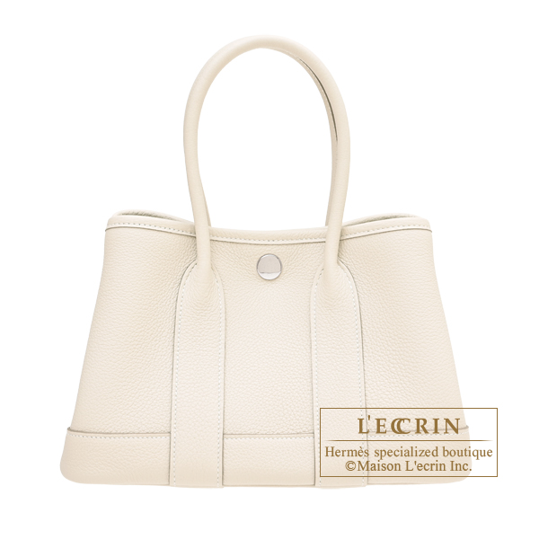 Hermes　Neo Garden bag 23　Craie　Togo leather　Silver hardware