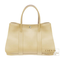 Hermes　Garden Party bag 36/PM　Beige　Buffalo sindou leather　Silver hardware