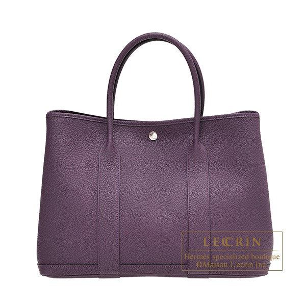 Hermes　Garden Party bag 36/PM　Cassis　Negonda leather　Silver hardware