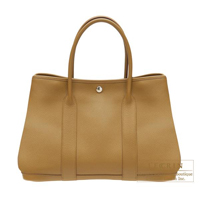 Hermes　Garden Party bag 36/PM　Ocre　Negonda leather　Silver hardware