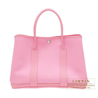 Hermes　Garden Party bag 36/PM　Pink　Toile officier　Silver hardware