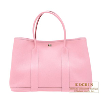 Hermes　Garden Party bag 36/PM　Pink　Buffalo sindou leather　Silver hardware