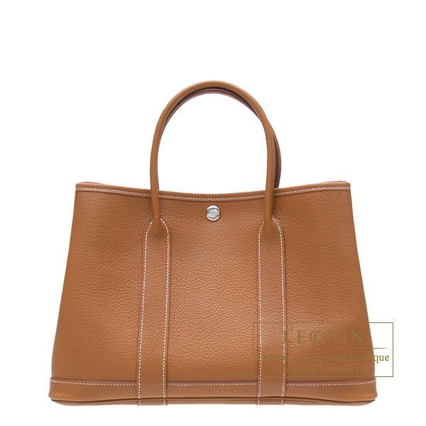 Hermes Orange Negonda Leather Garden Party 36 Bag Hermes