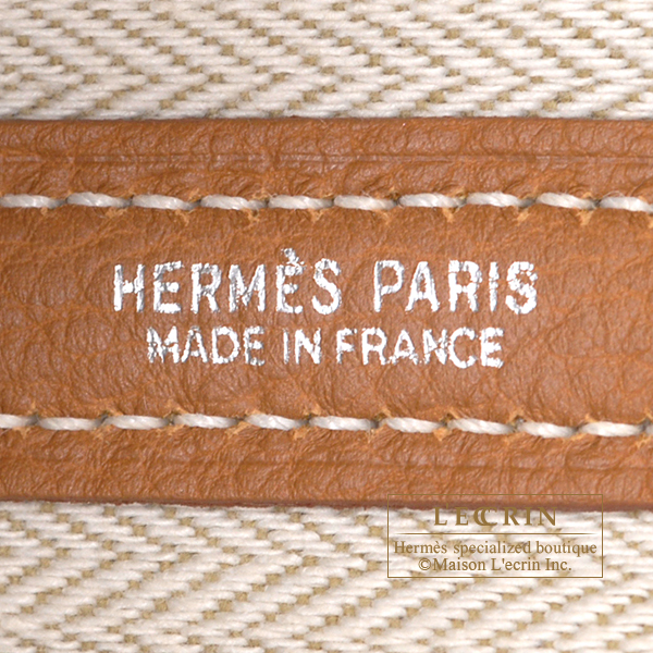 Hermes　Garden Party bag TPM　Gold　Negonda leather　Silver hardware