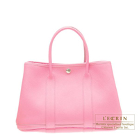 Hermes　Garden Party bag 30/TPM　Pink　Buffalo sindhu leather　Silver hardware