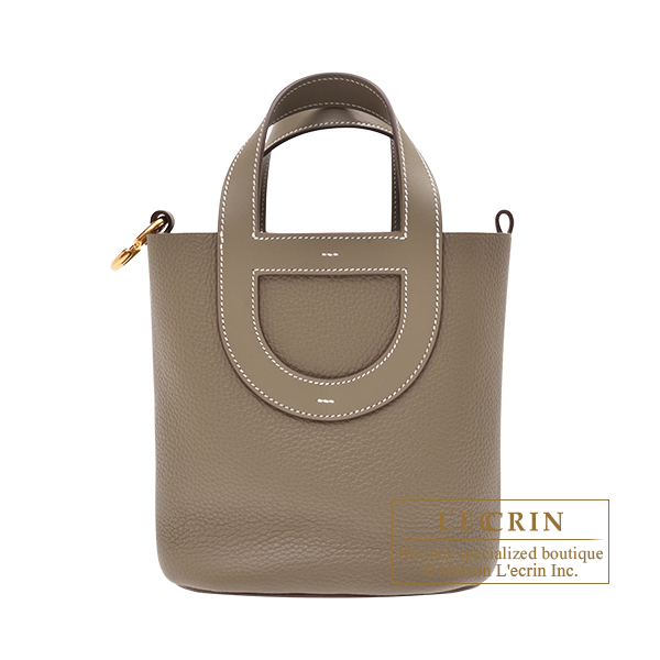 Hermes In-The-Loop bag 18 Etoupe grey Clemence leather/Swift