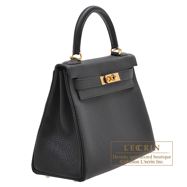 Hermes 28cm Black Togo Leather Picotin Bag