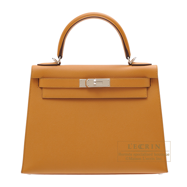 Hermes　Kelly bag 28　Sellier　Caramel　Epsom leather　Silver hardware