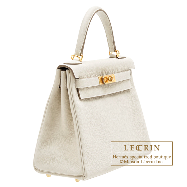  Hermès, Pre-Loved Craie Togo Kelly Retourne 28, Cream : Luxury  Stores