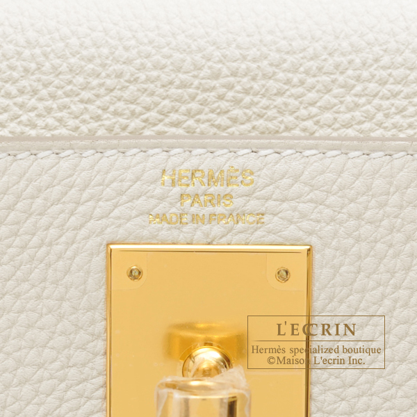 Hermes Kelly Retourne 28 Craie Togo Gold Hardware