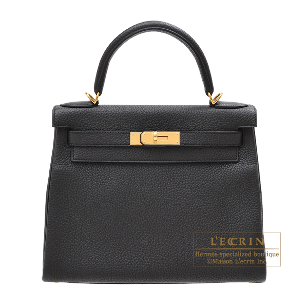 Hermes　Kelly bag 28　Retourne　Plomb　Clemence leather　Gold hardware