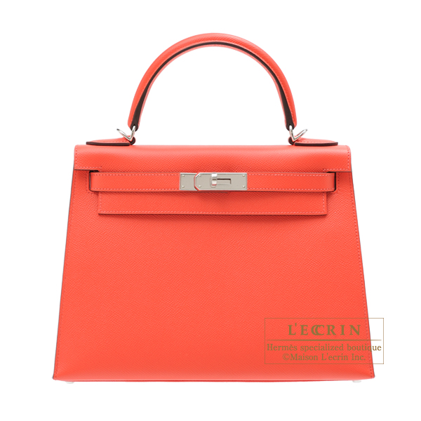 Hermes　Kelly bag 28　Sellier　Rose jaipur　Epsom leather　Silver hardware