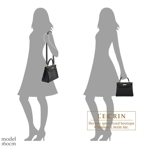 Hermes Kelly bag 25 Retourne Black Togo leather Gold hardware | L&#39;ecrin Boutique Singapore