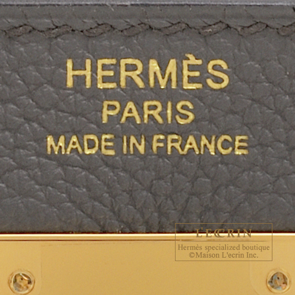 Hermes Authentic 28 cm Hermes KELLY Bag ETAIN Grey Togo Leather New in Box