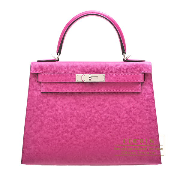 Hermes　Kelly bag 28　Sellier　Rose purple　Epsom leather　Silver hardware