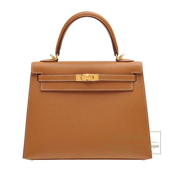 Hermes Kelly Sellier 25 Chai 0M Epsom Handbag