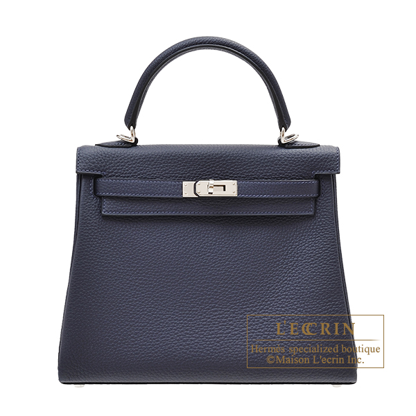 Hermes Birkin Handbag Bleu Nuit Swift with Rose Gold Hardware 25 Blue