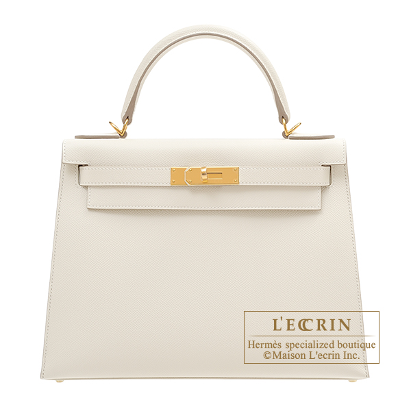 Hermes Kelly Sellier 28 Epsom Craie Gold Hardware– Wrist Aficionado