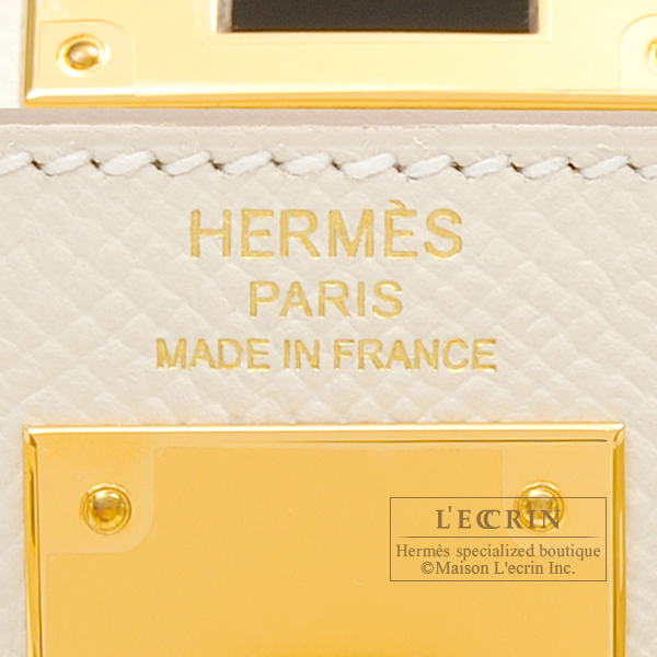 Hermes Kelly Sellier Bag 28cm Parchemin Ostrich Gold Hardware