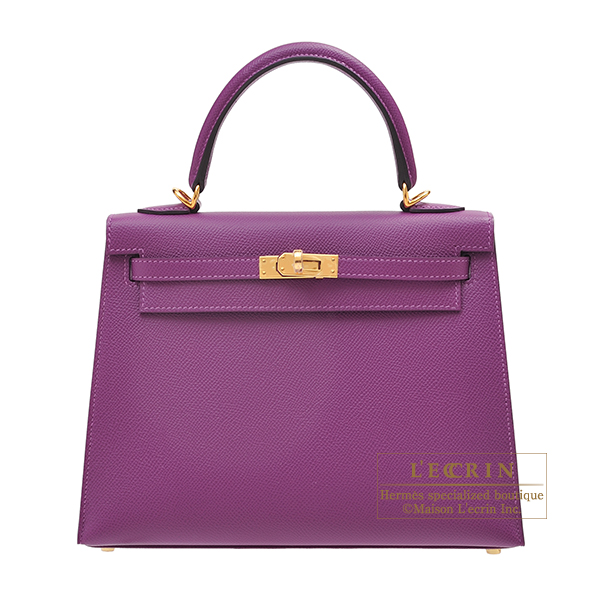 Hermes　Kelly bag 25　Sellier　Anemone　Epsom leather　Gold hardware