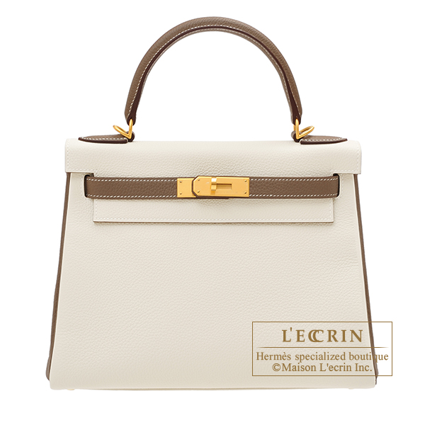 Hermes Kelly 28 Retourne Etoupe Togo Leather Gold Hardware