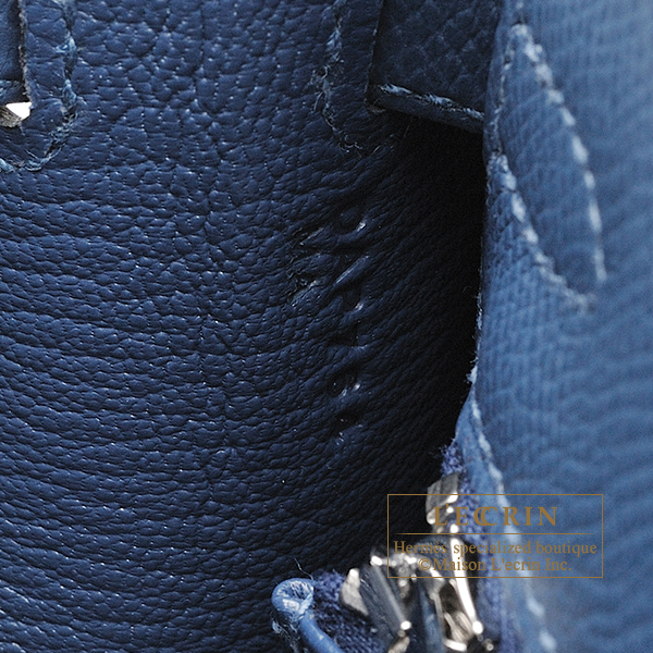 Hermes Constance mini Deep blue Epsom leather Silver hardware