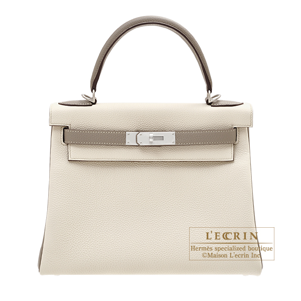 Hermes Kelly 28 Retourne Gris Asphalte Togo Gold Hardware #A