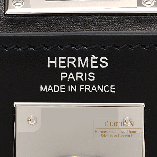 Hermes Bearn Soufflet Black Box calf leather Gold hardware