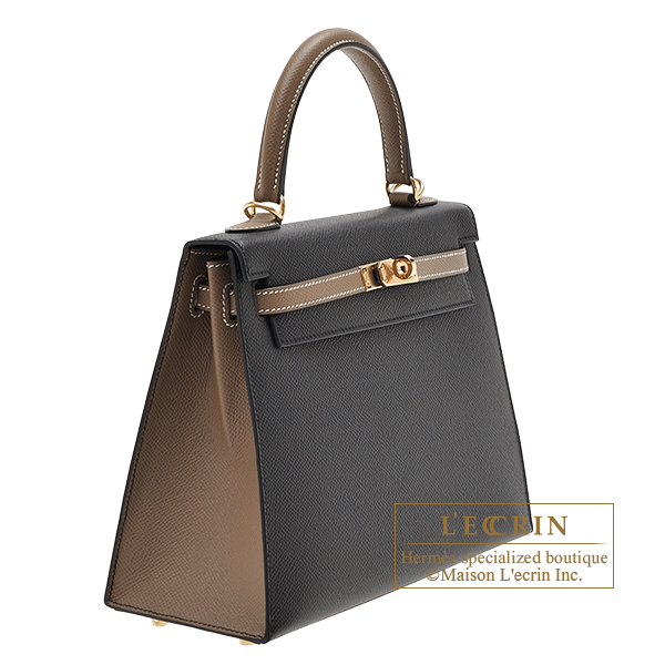 Hermes Birkin Sellier 25 Etoupe Gray Epsom Gold Hardware