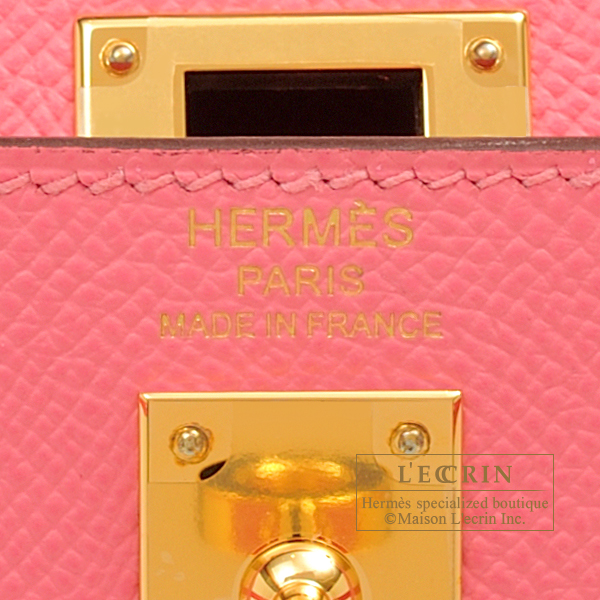 Hermes Kelly Pochette Rose Azalee Epsom Gold Hardware in 2023