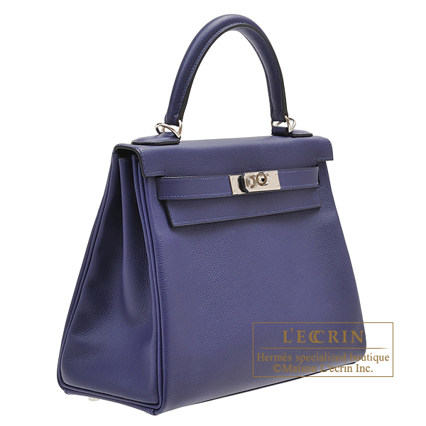 Hermes Evelyne 16 e TPM Crossbody Bag Encre Clemence Navy Blue Leather