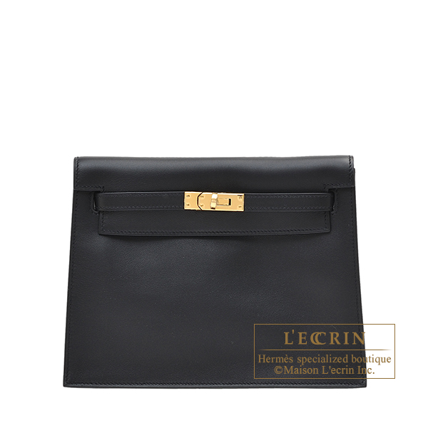 Hermes Kelly Dance Black Swift leather Gold hardware