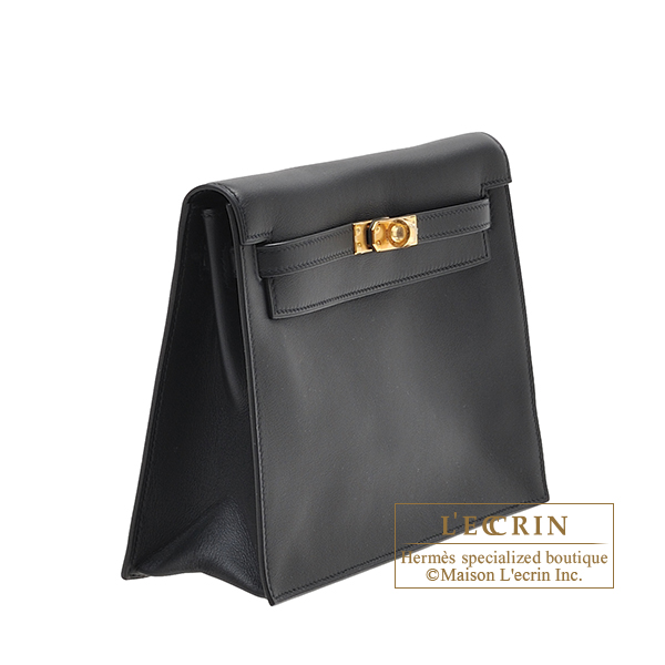 Hermes Kelly Dance Black Swift leather Gold hardware