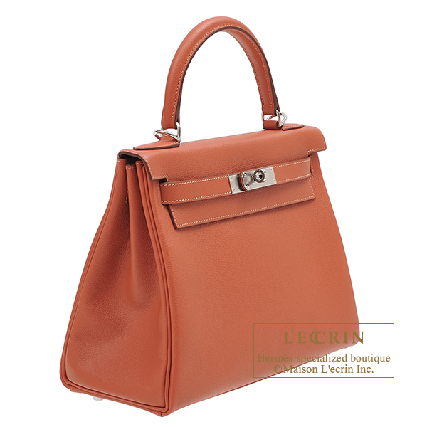 Hermes Red Evercolor Leather Gold Hardware Kelly 28 Bag Hermes