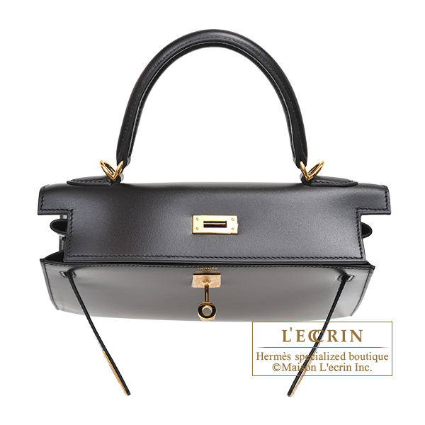 Hermes Birkin bag 25 Black Box calf leather Gold hardware